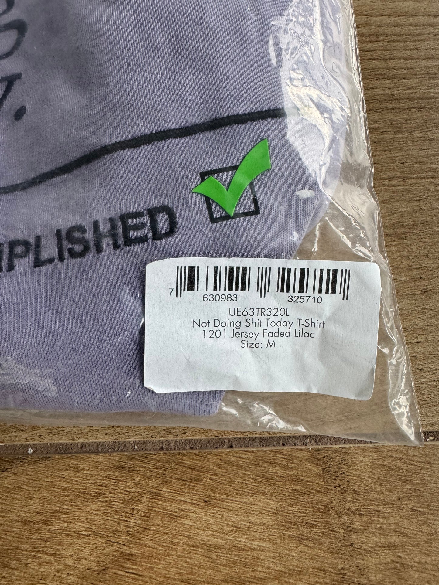 Vetements 'I'm not doing shit today' T-Shirt (Purple)