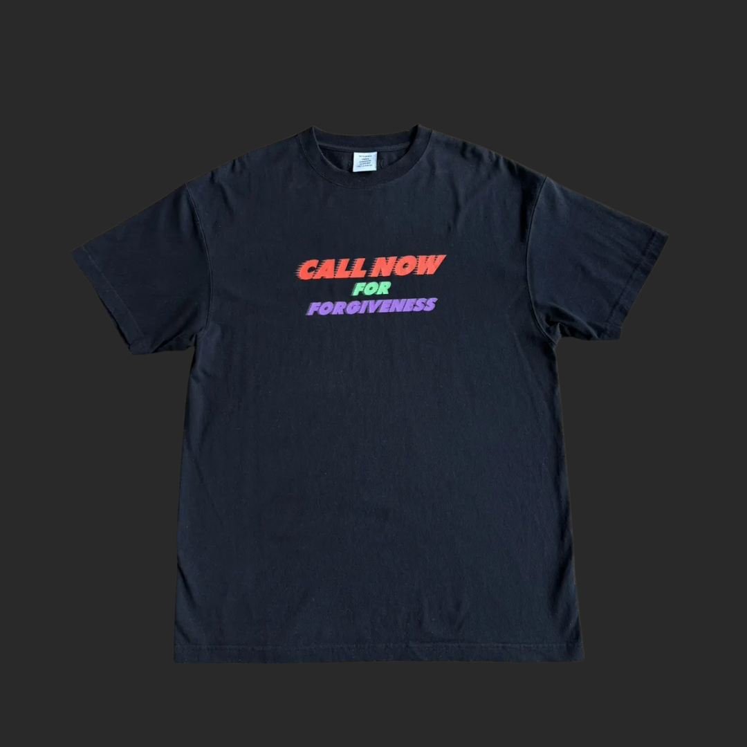 Vetements 'Call Now For Forgiveness' T-Shirt