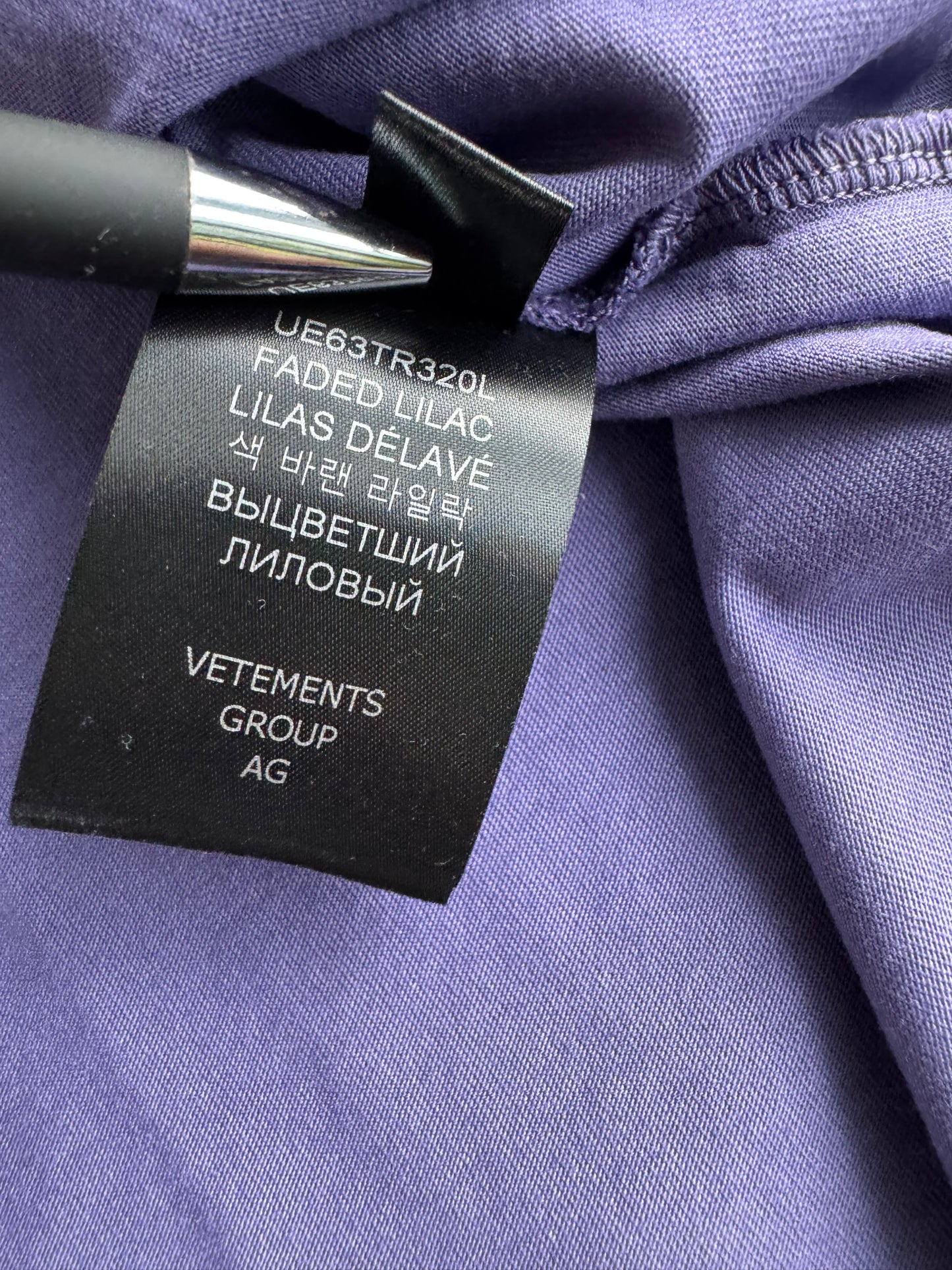 Vetements 'I'm not doing shit today' T-Shirt (Purple)