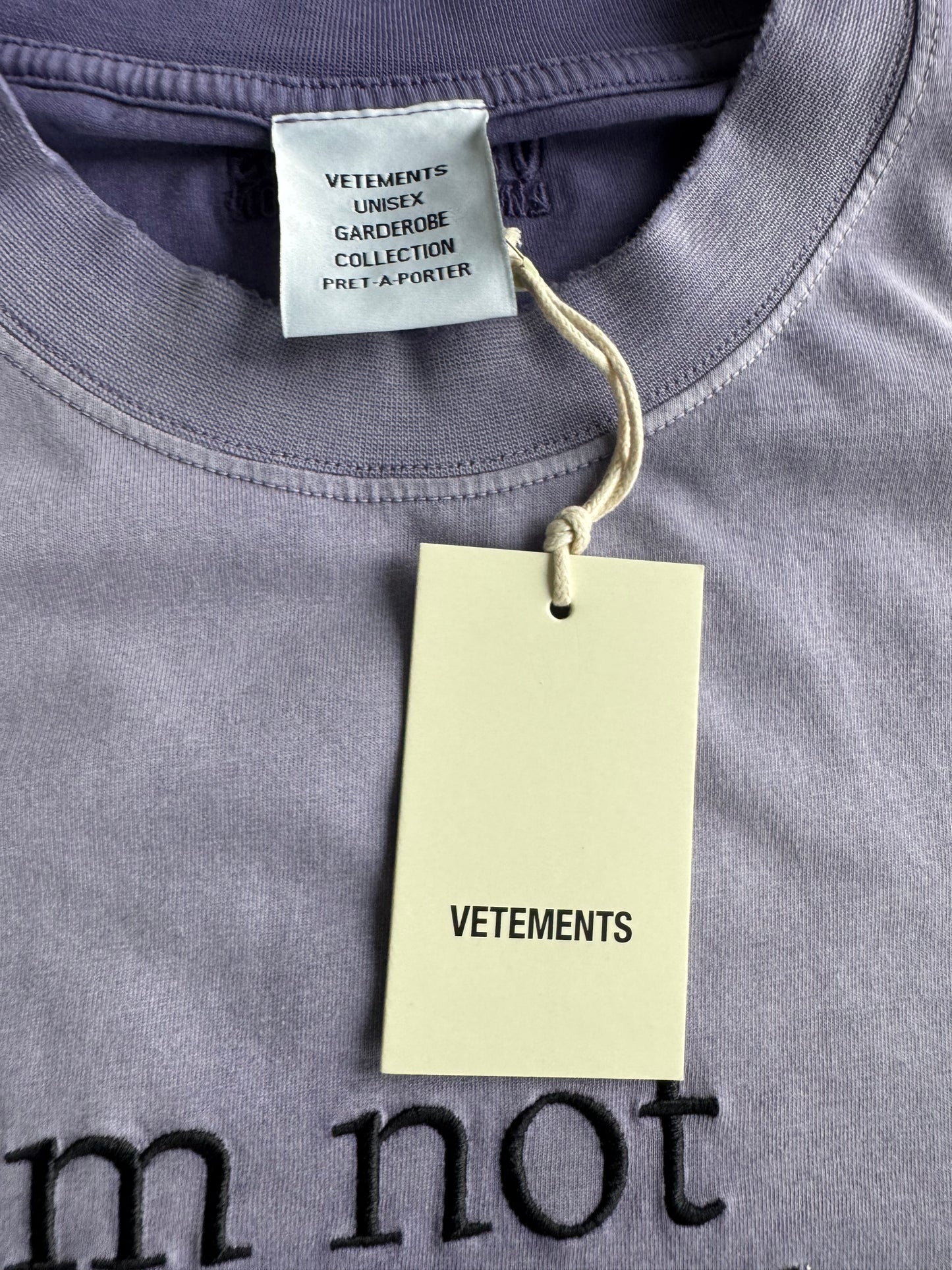 Vetements 'I'm not doing shit today' T-Shirt (Purple)