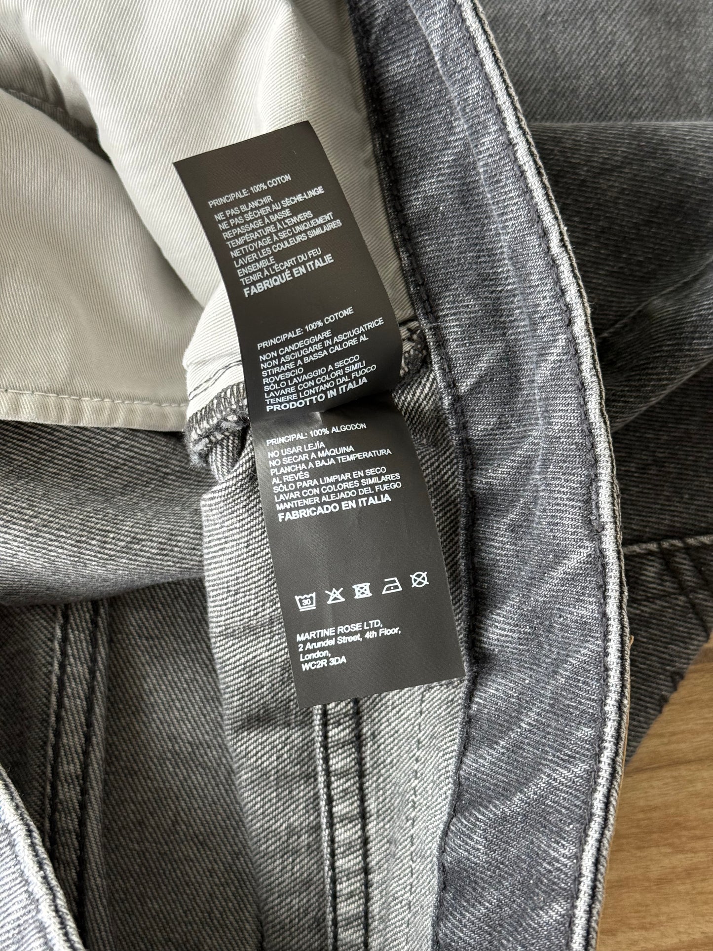 Martine Rose Open Fly Denim
