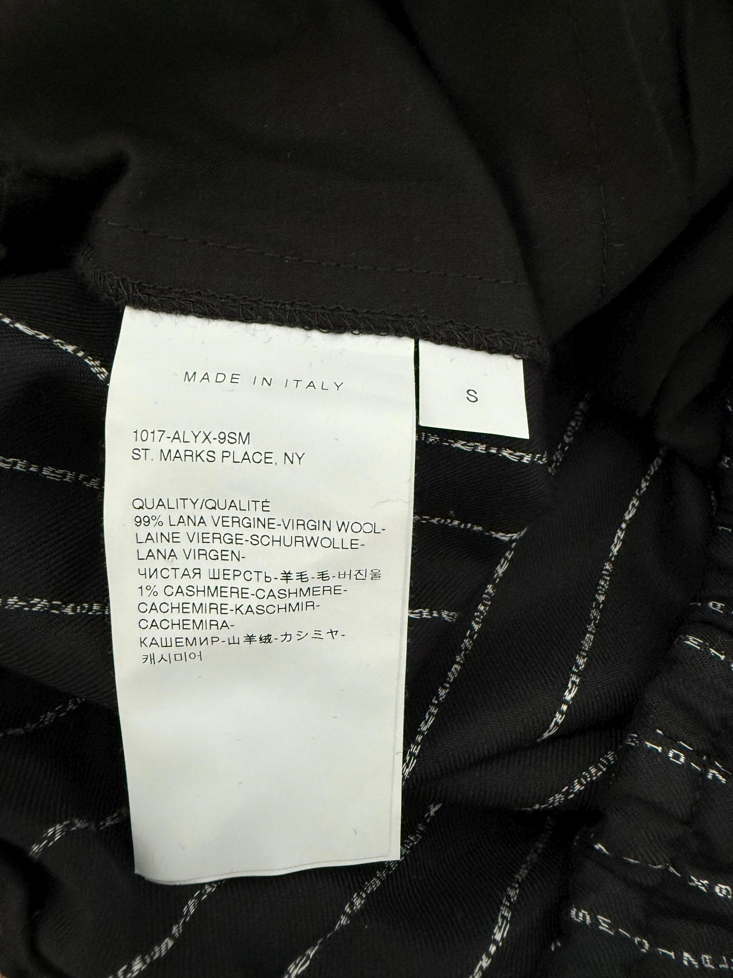 1017 ALYX 9SM Black Striped Trousers