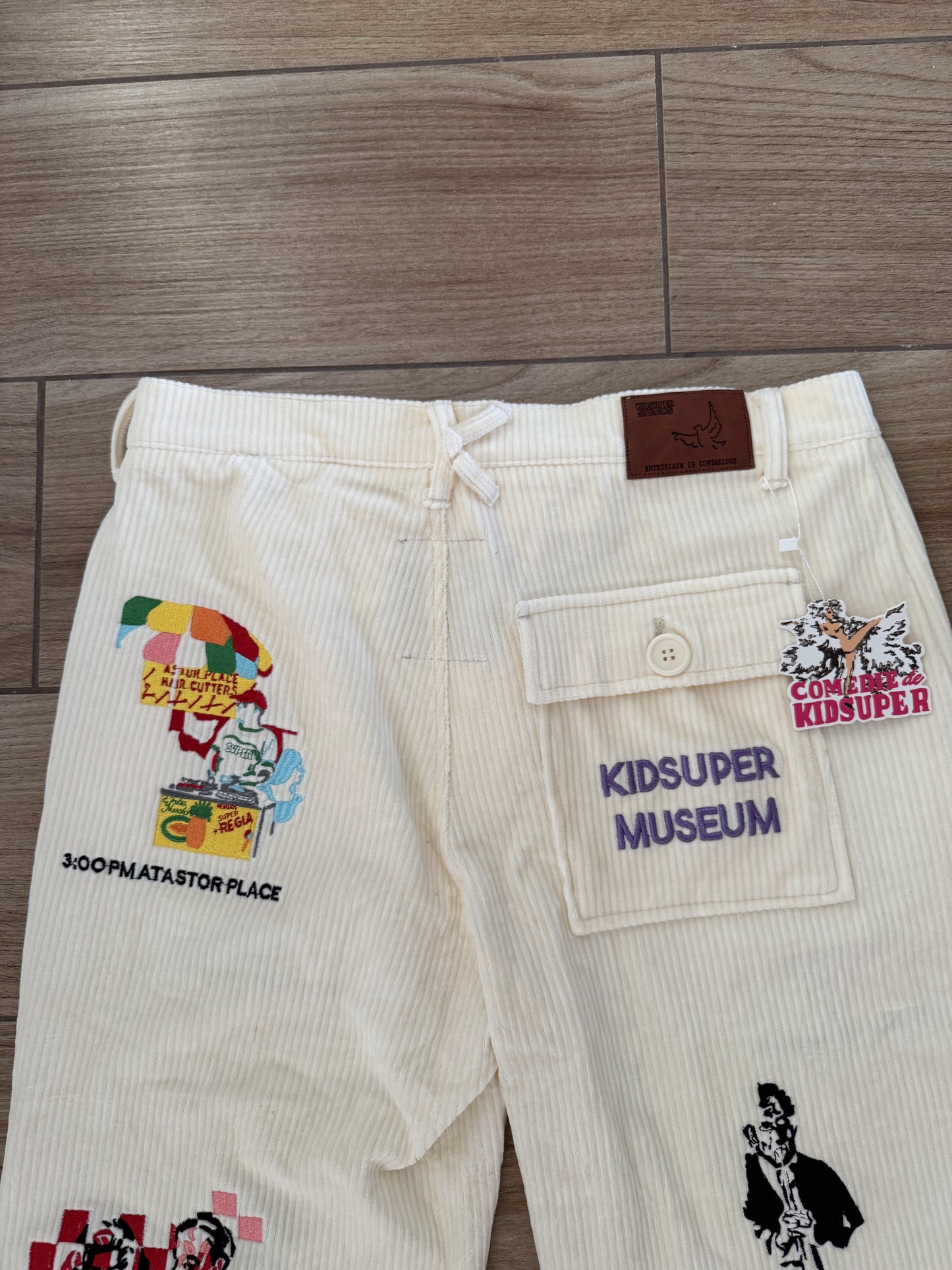 Kidsuper Studios Museum Embroidered Corduroy Pants
