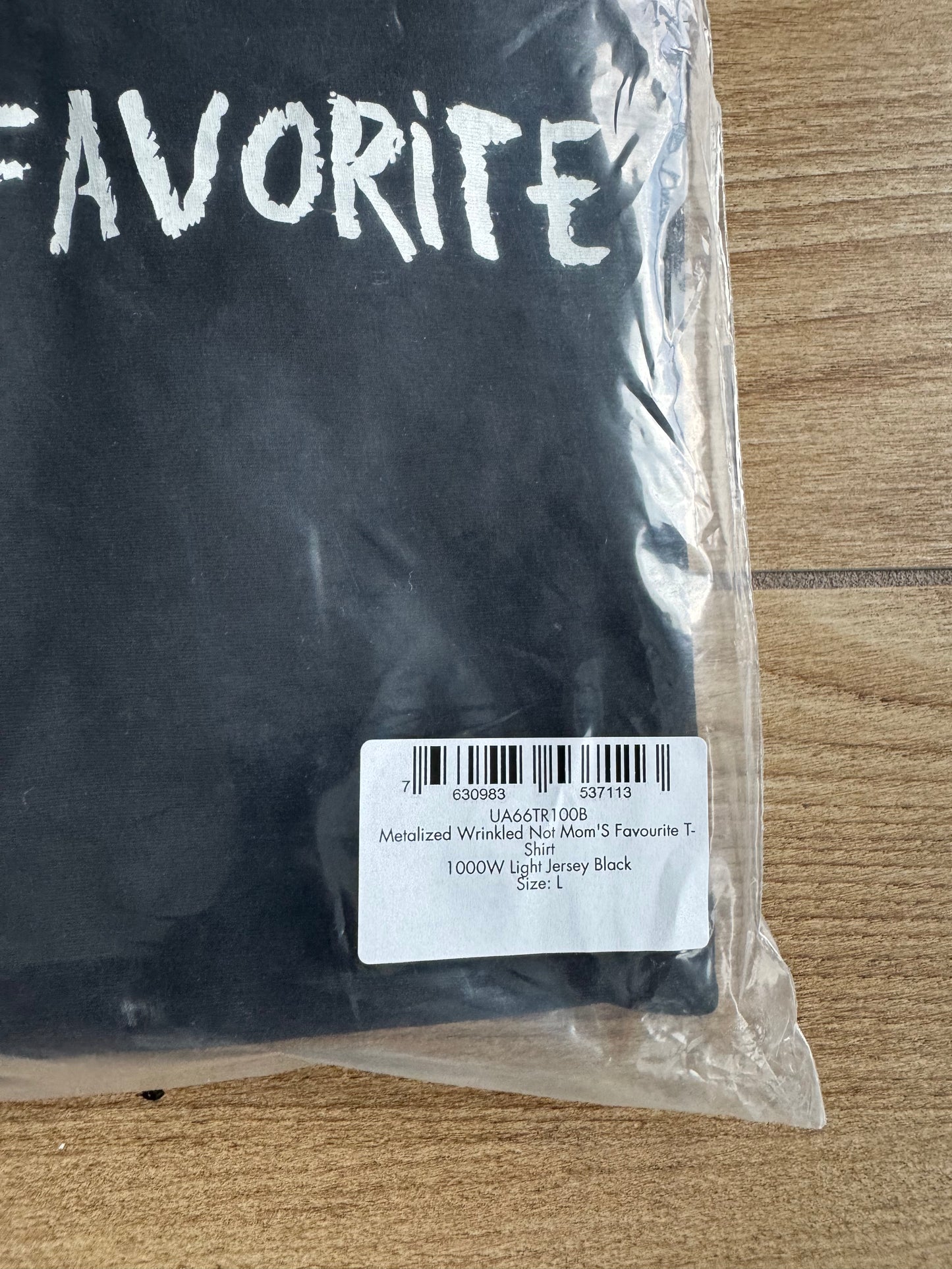 VETEMENTS Metalized Wrinkled 'Not Mom's Favorite' T-shirt
