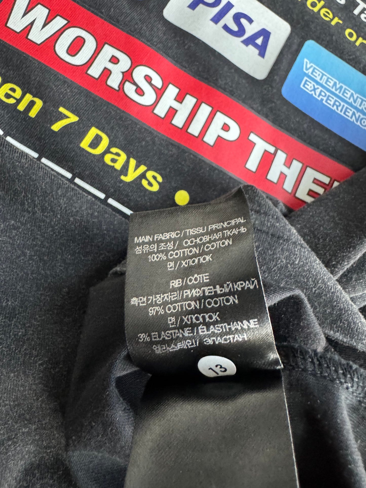 VETEMENTS Black Oversized 'Dominatrix Hotline' T-shirt