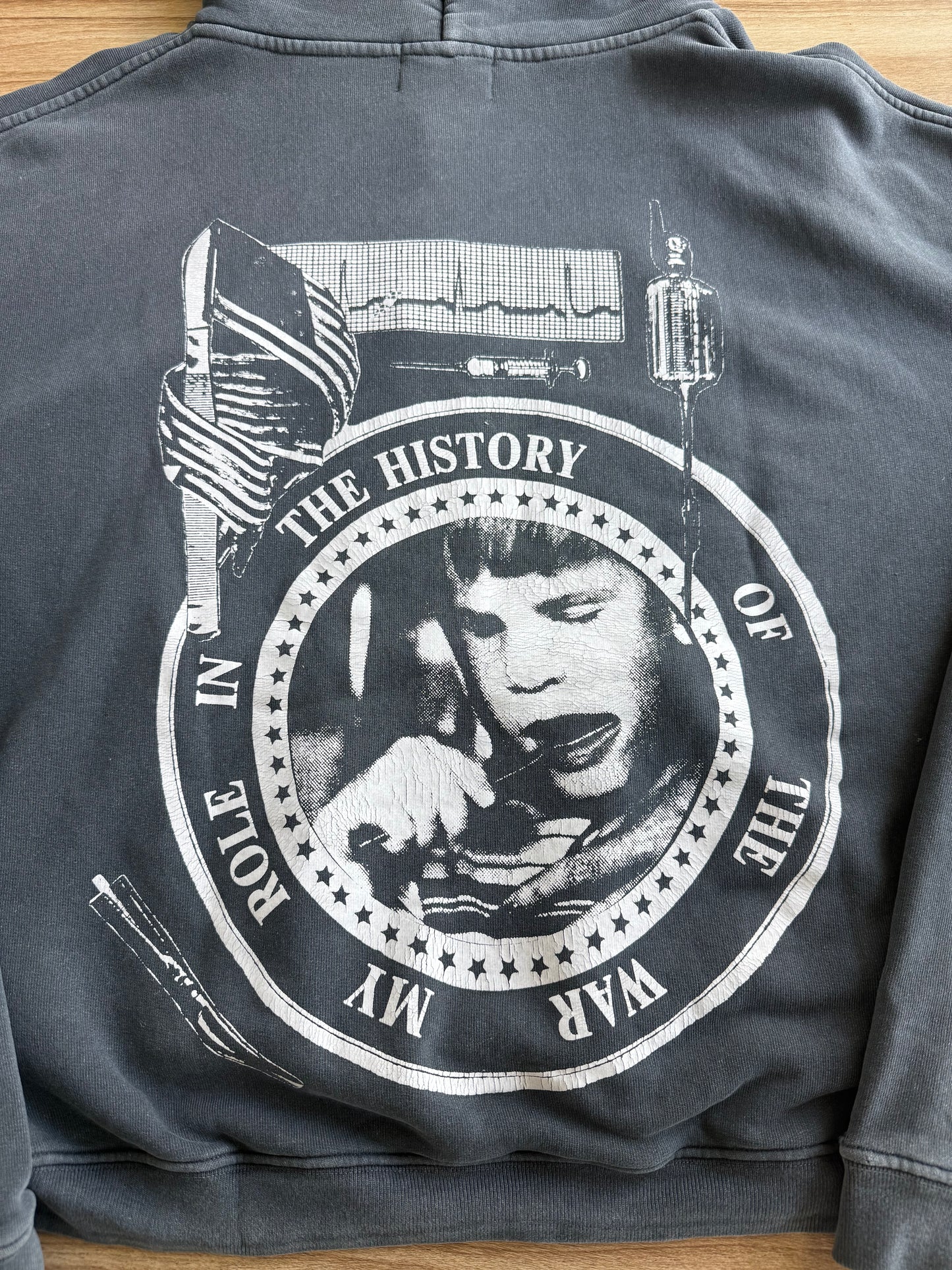 ENFANTS RICHES DÉPRIMÉS My Role in the War Distressed Hoodie