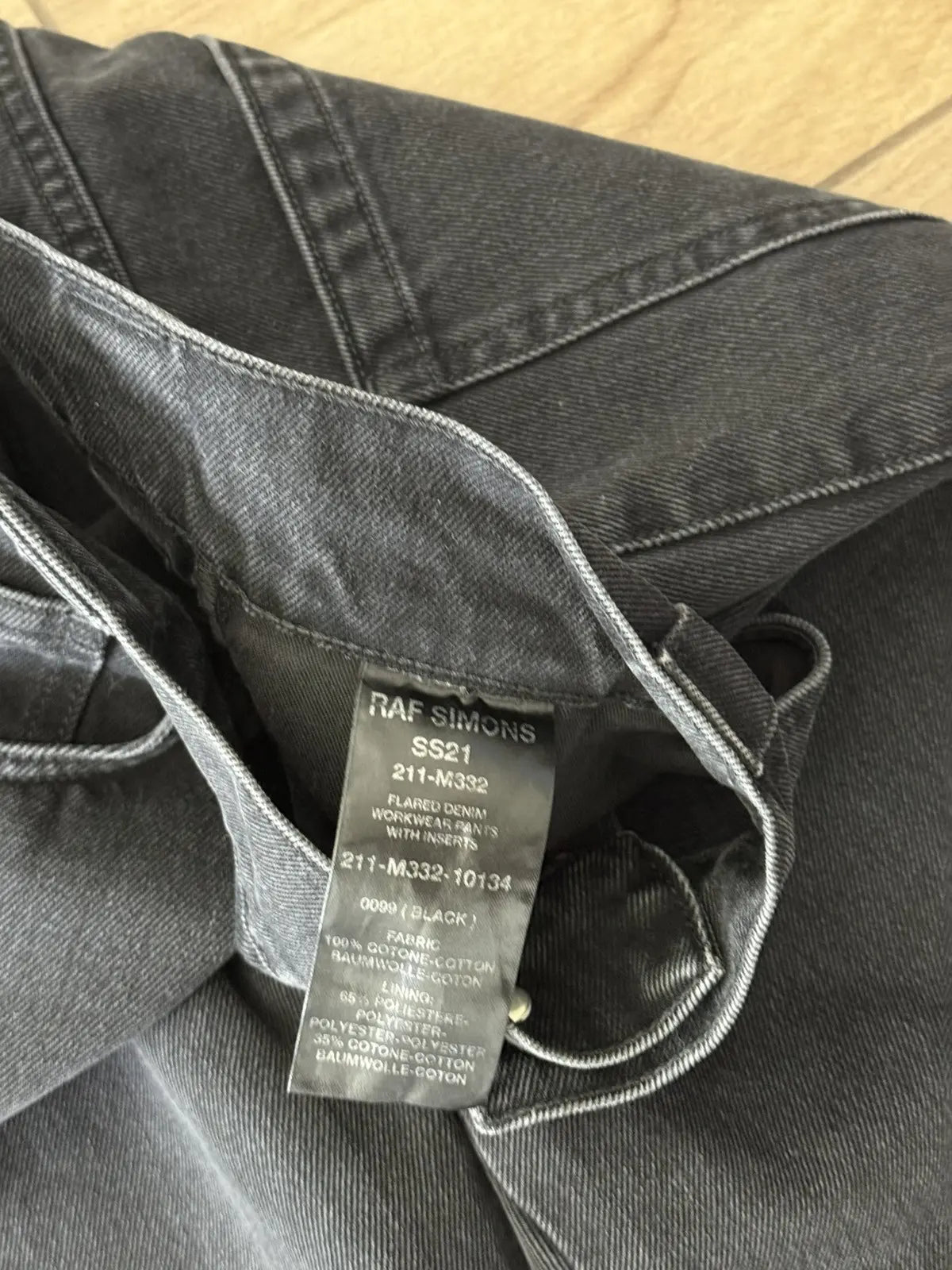 Raf Simons Flared Denim Workwear Pants